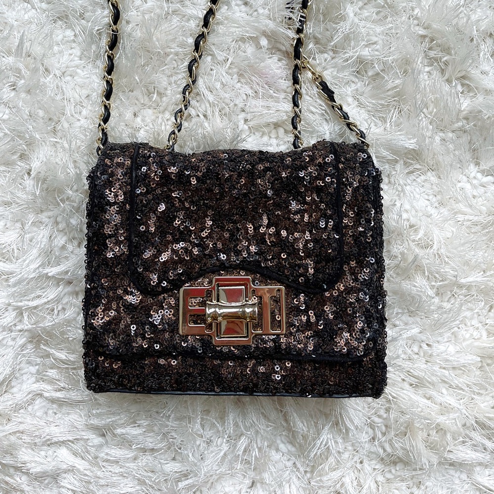 ELAINE TURNER Sequin Embellished Flap Bag - Picture 3 of 12